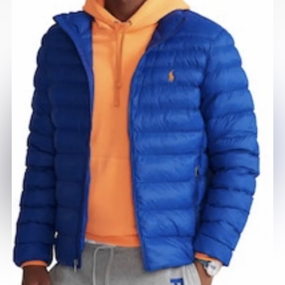Polo Ralph Lauren Men’s Blue Packable Puffer Jacket Water Repellent Sz XXL NWT